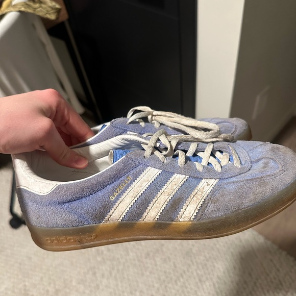 adidas Shoes - Adidas Suede Blue and White Trainers